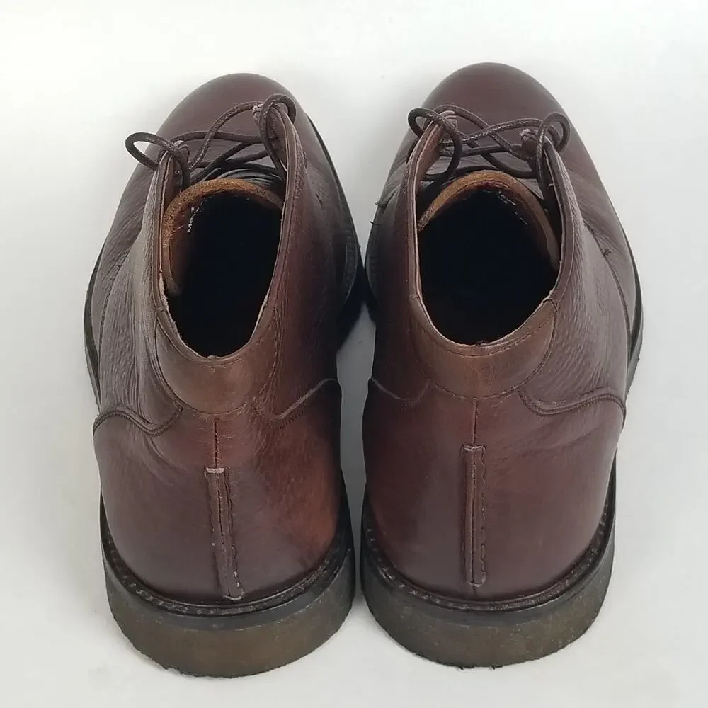 Johnston & Murphy Boots Chukka Ankle Mens 9.5M Copeland‎ Brown Sheepskin Leather